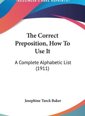 预售 按需印刷 The Correct Preposition, How To Use It