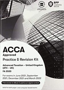 现货 ACCA Advanced Taxation FA 2020 (ATX-UK) Practice & Revision Kit (对应P6)
