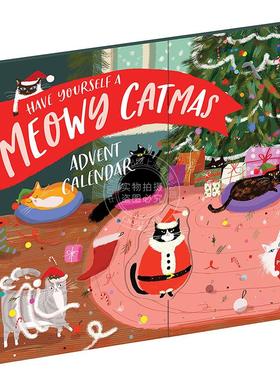 现货 给自己准备一个喵喵圣诞日历 儿童启蒙互动书 英文原版 Have Yourself a Meowy Catmas Advent Calendar