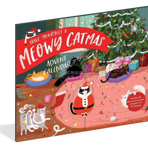 现货 给自己准备一个喵喵圣诞日历 儿童启蒙互动书 英文原版 Have Yourself a Meowy Catmas Advent Calendar