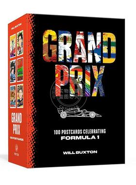 预售 F1一级方程式大奖赛明信片：100张明信片庆祝一级方程式赛车 文创周边 英文原版 Grand Prix Postcards: 100 Postcards Celeb
