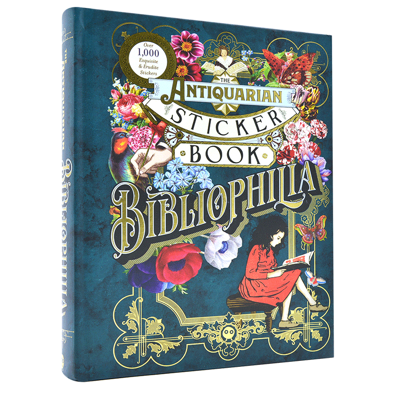 现货 古董贴纸书 手工剪贴簿 礼物书  英文原版 The Antiquarian Sticker Book