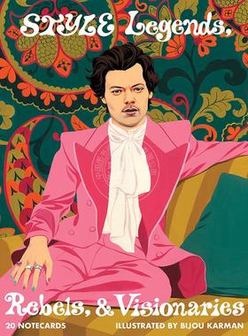 现货 时尚插画师Bijou Karman：风尚传奇人物/先锋者/远见者 时尚反叛者插图肖像合集  英文原版 Style Legends Rebels and Vision