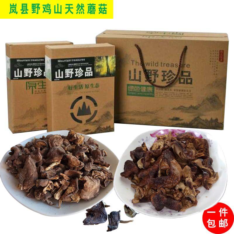 蘑菇岚县野鸡山野外生蘑菇顶土蘑菇银盘蘑菇干货一斤包邮