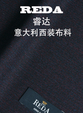 秋冬款意大利产REDA睿达深紫色全羊毛纯色套装马甲裙紫西装裤面料