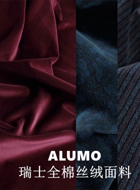 进口瑞士ALUMO 全棉丝绒面料 正装休闲布料 男西装裤料服装面料