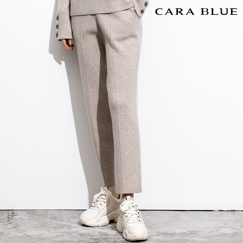 气质简约修身针织女裤