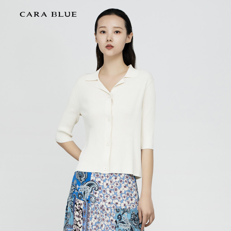 喀啦CARABLUE 气质修身百搭通勤针织衫 KB231MKR0007