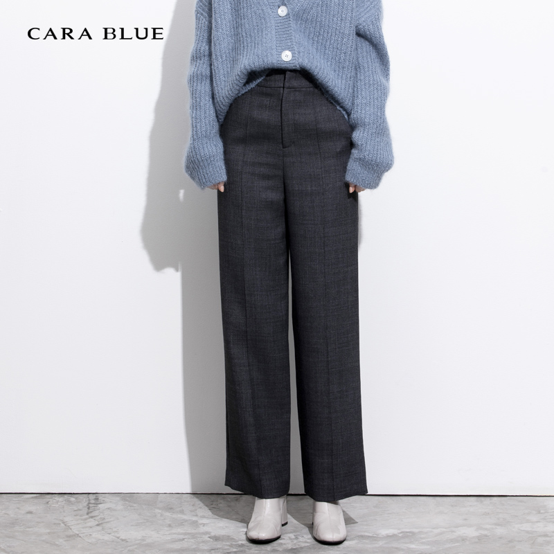 气质百搭通勤高腰女士直筒裤