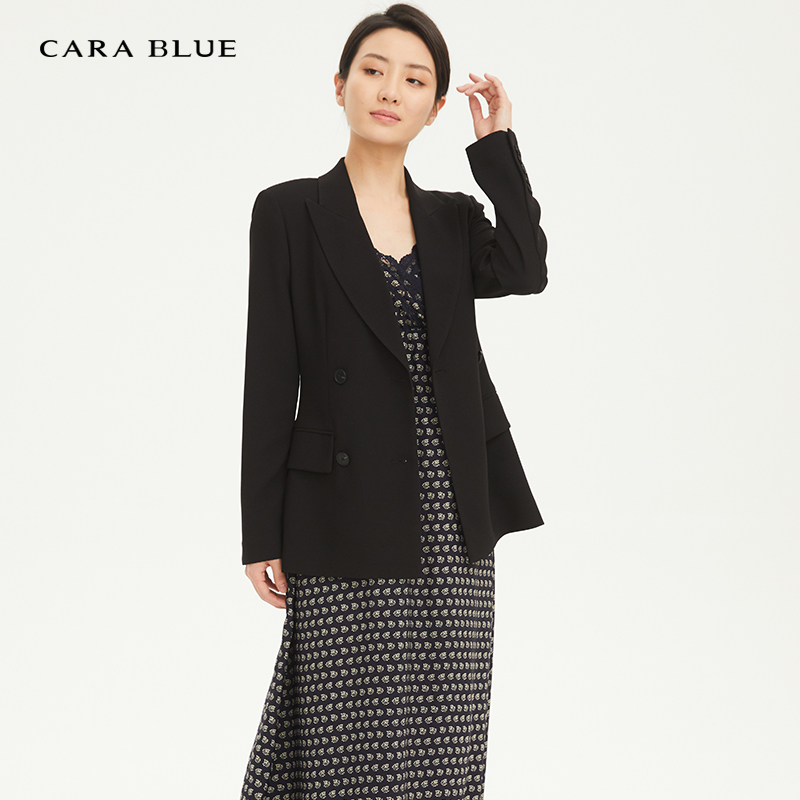carablue气质通勤女西装外套