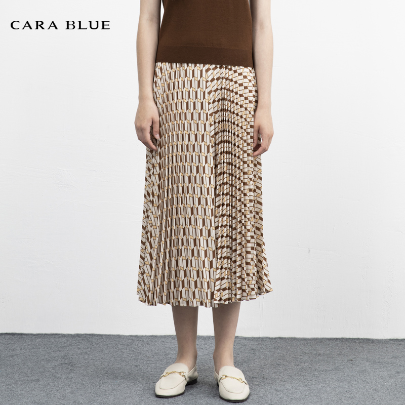 喀啦CARABLUE 气质简约舒适百搭半身裙 KB213MWS0003