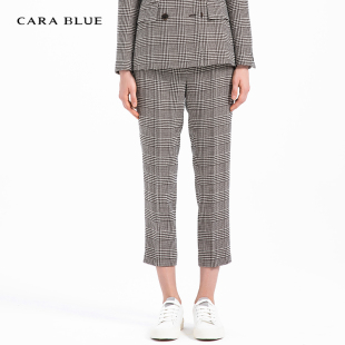 女裤 喀啦 气质通勤格纹百搭KB201MWP0296 blue cara