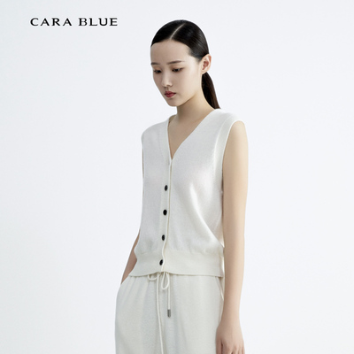 喀啦CARABLUE 气质百搭休闲简约针织坎肩 KB233PKV0002