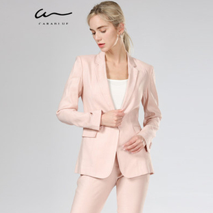 blue 时尚 喀啦 正品 休闲简约清新KC201MWJ0001 女西服上衣 cara
