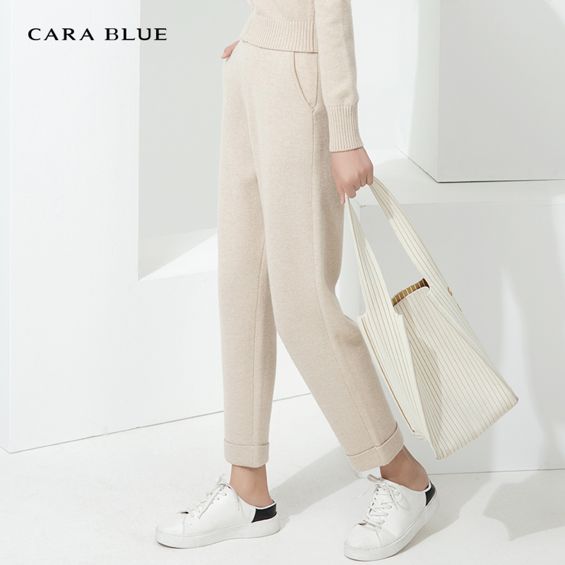 气质百搭简约休闲针织女裤