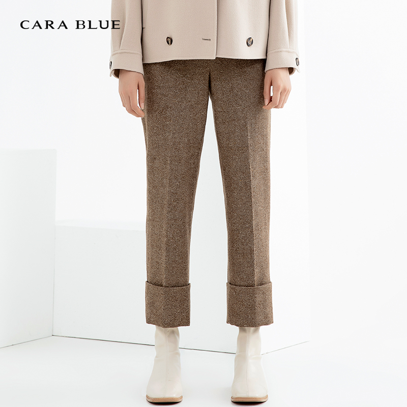 喀啦CARABLUE时尚直筒休闲女裤