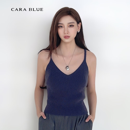 喀啦CARABLUE 气质百搭简约修身 针织吊带 KC233PKV0008