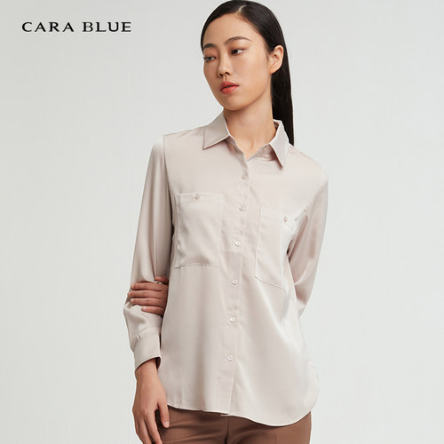 喀啦CARABLUE时尚通勤衬衫女上衣