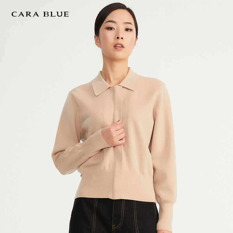 carablue喀啦优雅简约顺滑针织衫
