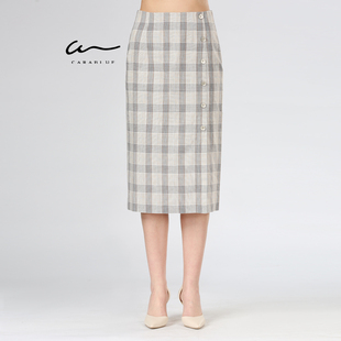blue 时尚 喀啦 女装 复古格子KC201MWS0403 半身裙 cara
