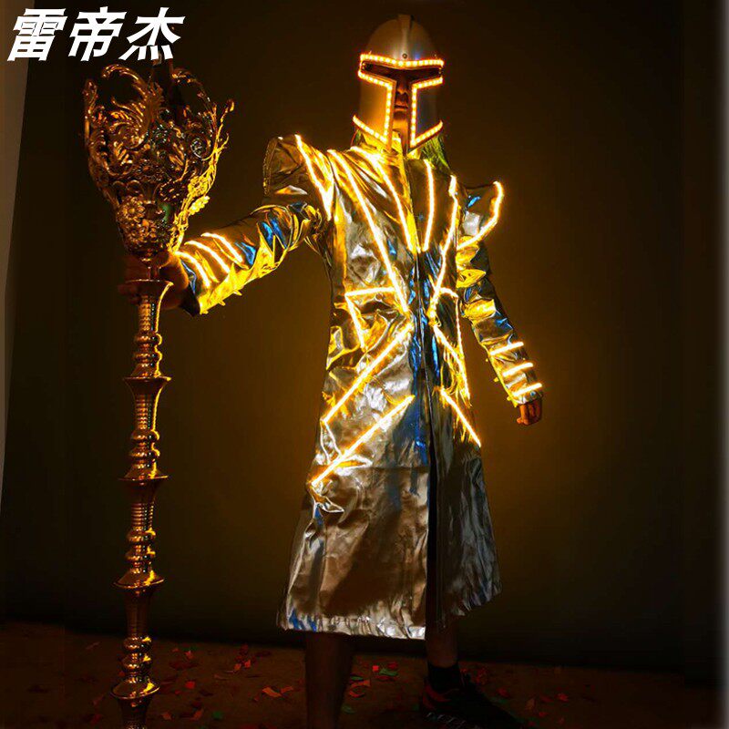 酒吧发光衣服黄光罗马服LED权杖
