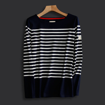 260克厚实法式长袖条纹