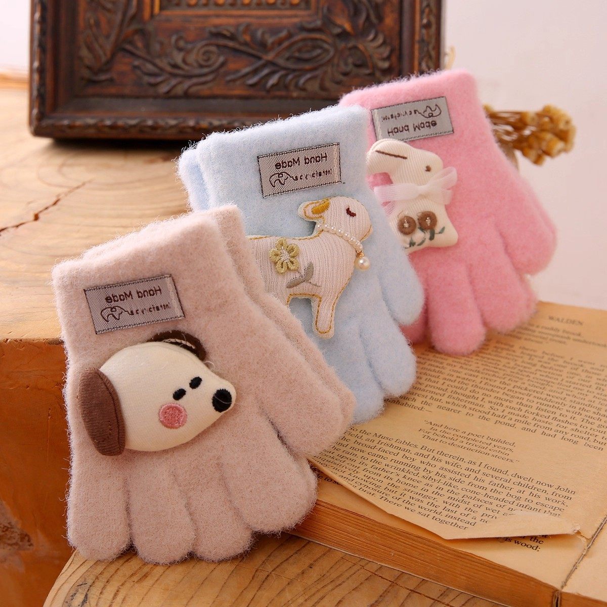 婴儿宝宝手套女秋冬季2025新款