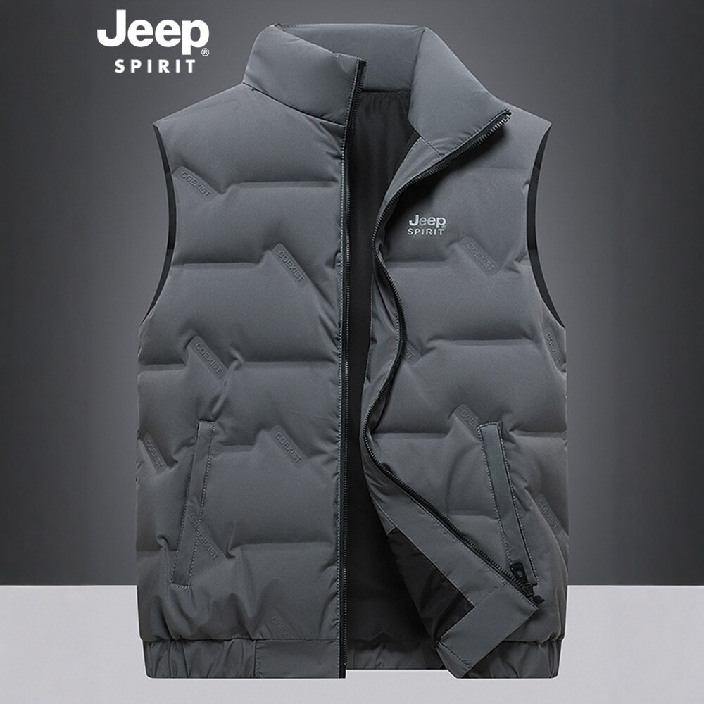 吉普JEEP男冬季轻薄保暖羽绒马甲