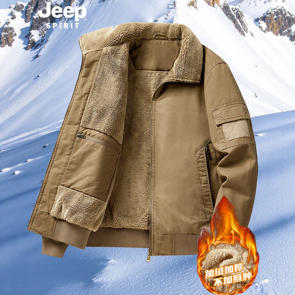 2025新款秋冬季男士外套飞行员夹克棉服男款棉衣jeep晋江棉袄爆款