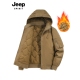 JEEP吉普男款 棉袄 保暖中年爸爸冬装 纯棉棉服连帽工装 外套加厚冬季