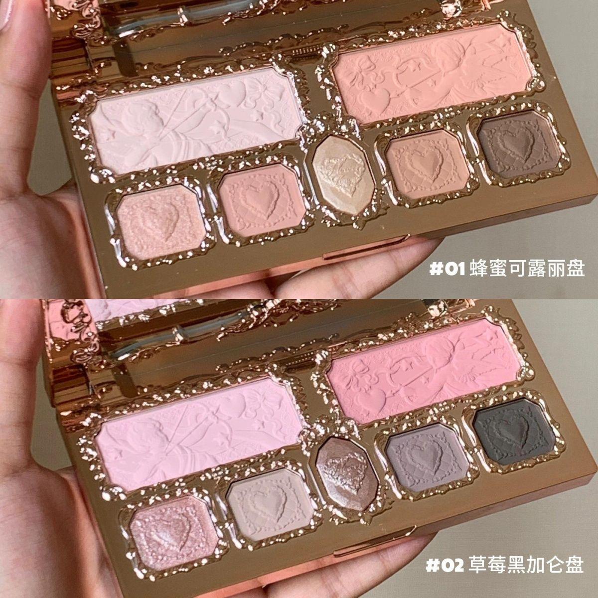 花知晓美妆眼影盘哑光珠光腮红图片