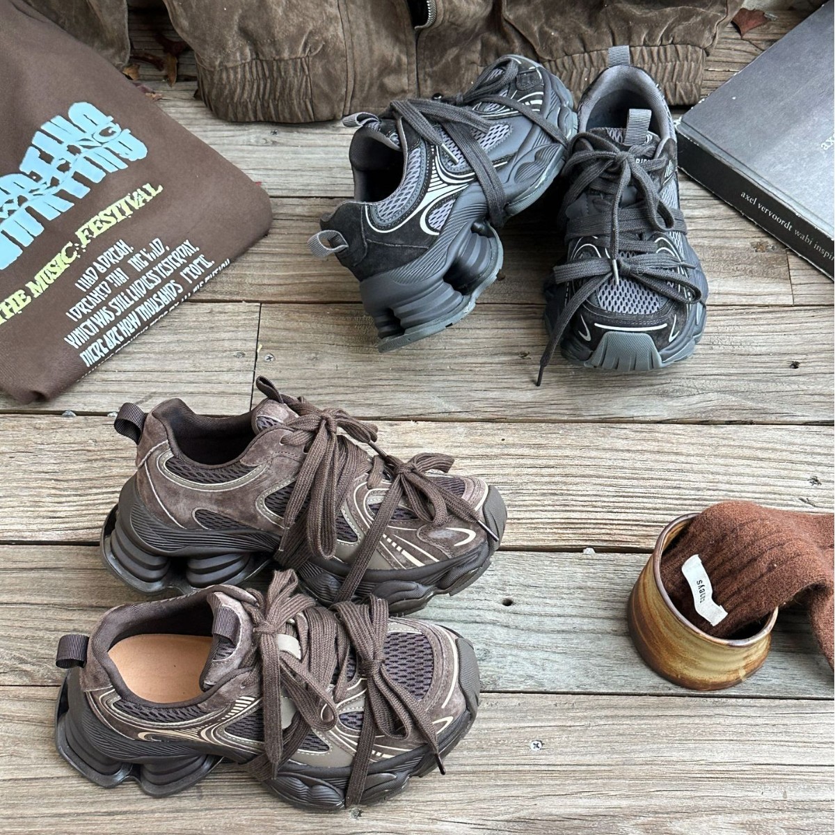 厚底时尚老爹鞋女2025秋冬新款轻便显脚小增高女鞋软底休闲运动鞋