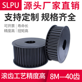 传动轮45号钢传动皮带轮同步带轮 同步轮同步带套装 同步轮8M 40齿