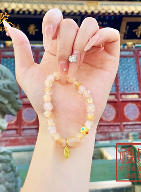 普陀山寺庙香灰金箔琉璃手串手链旺财运聚财保佑平安文创首饰礼物