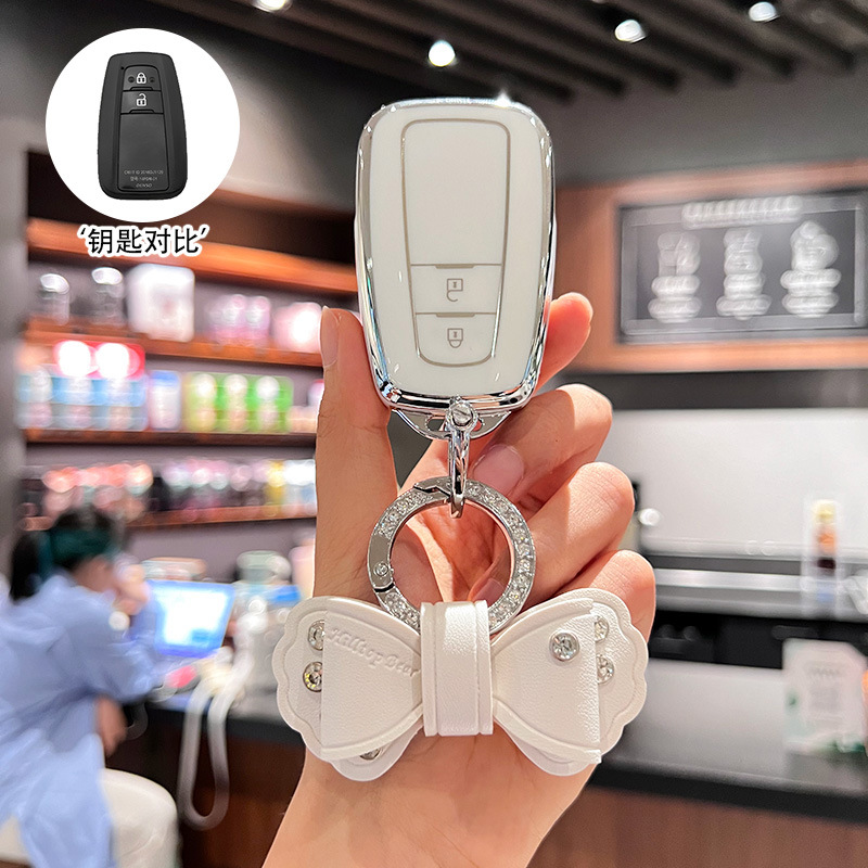 适用于丰田凯美瑞钥匙套雷凌21款亚洲龙chr荣放rav4卡罗拉钥匙扣