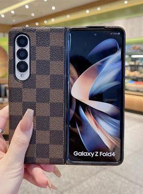 适用于三星Galaxy Zfold4手机壳Zfold2折叠屏Z FOLD 2 3 4 前面盖覆盖保护皮套SM-F9160 F9260 F9360 手机壳