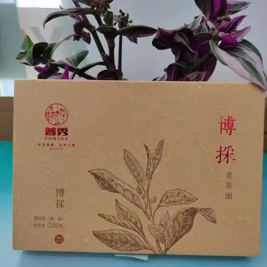 普秀茶叶云南普洱茶集团2022年熟茶博彩老茶头250克老砖茶