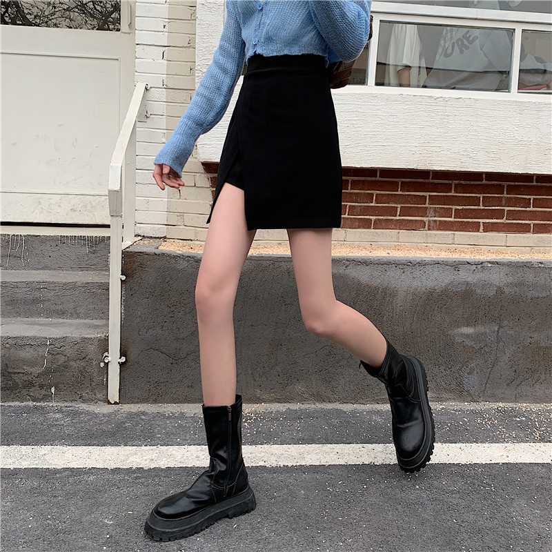 Real price ~ irregular care machine split skirt new one-step skirt in early spring