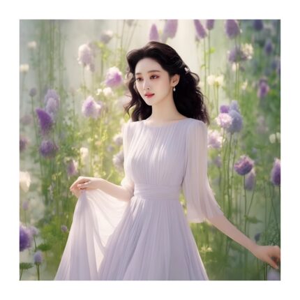 2026春夏新款超好看女士高端度假沙滩裙气质连衣裙伴娘礼服长裙子