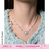 PP饰品=扶光重工925纯银雪花宝石项链女轻奢小众气质巴洛克锁骨链