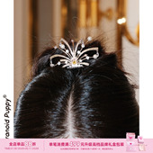 现货·PP饰品 原创赫本风发饰华丽珠宝轻奢皇冠发梳爆闪公主头饰