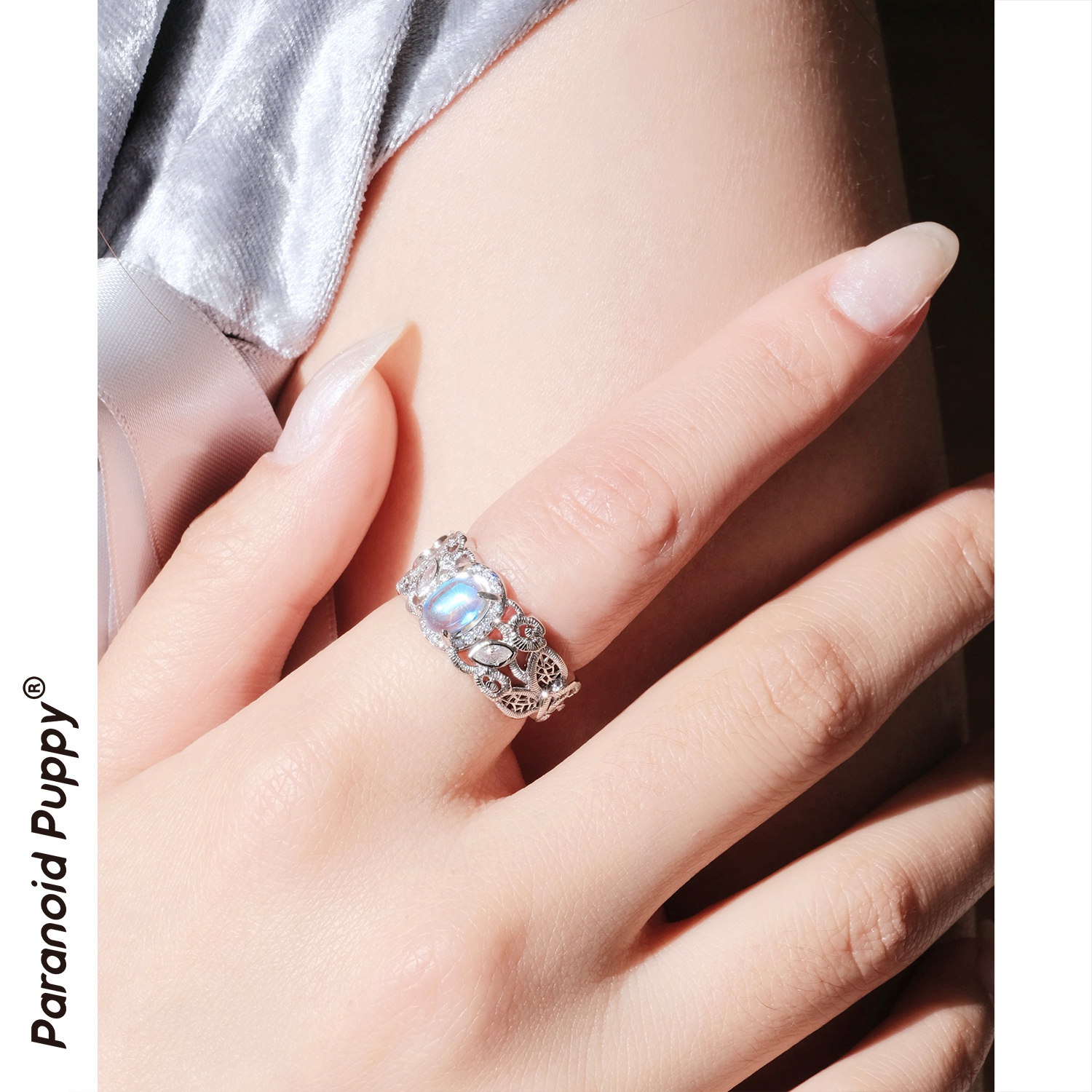 清冷感蕾丝戒指~月光之下的浪漫