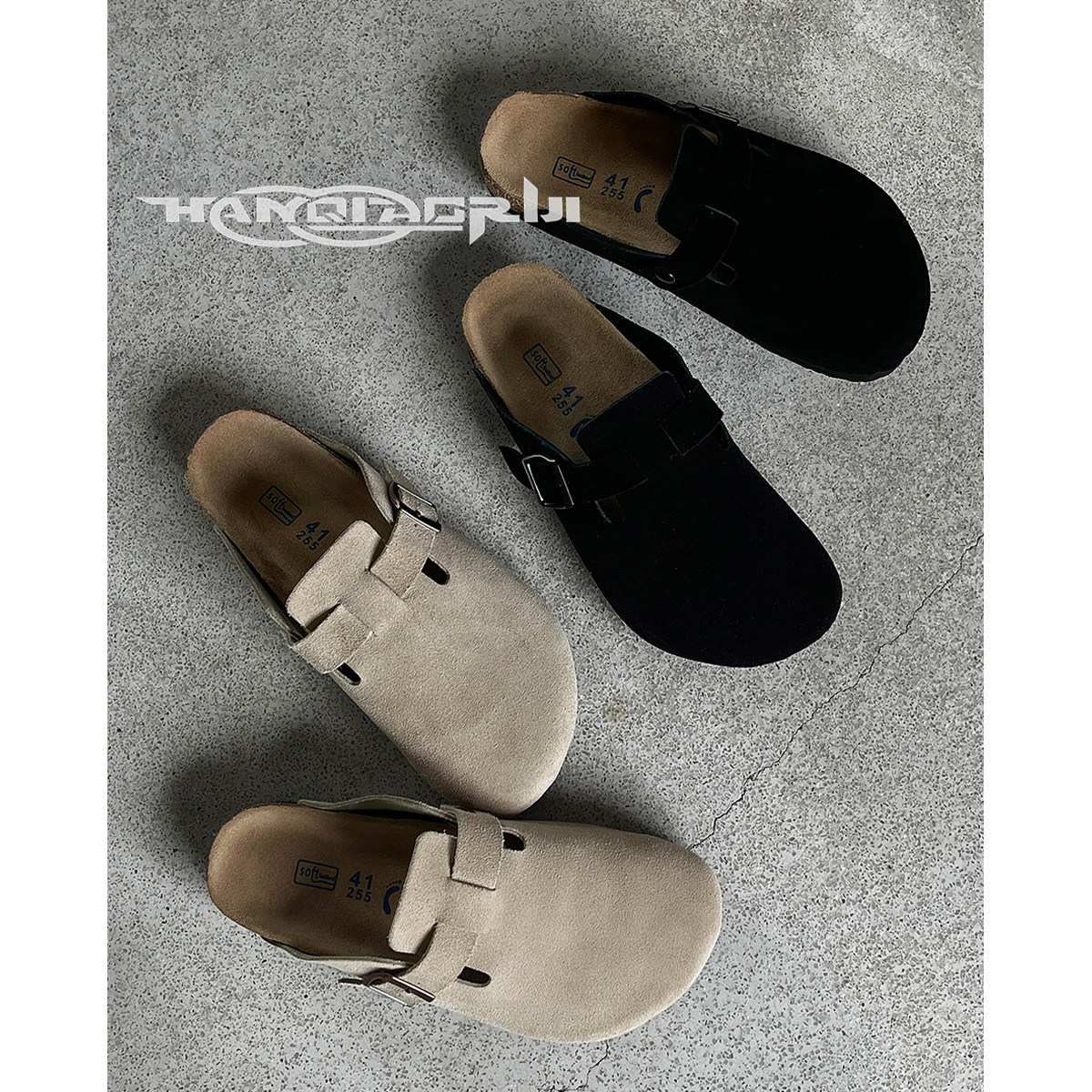 韩桥日记[破茧系列]情侣软木底拖鞋通勤半拖男头层牛皮勃肯鞋女潮,流行男鞋,软木鞋/勃肯鞋,淘宝优惠券,粉丝福利购,淘宝优惠卷