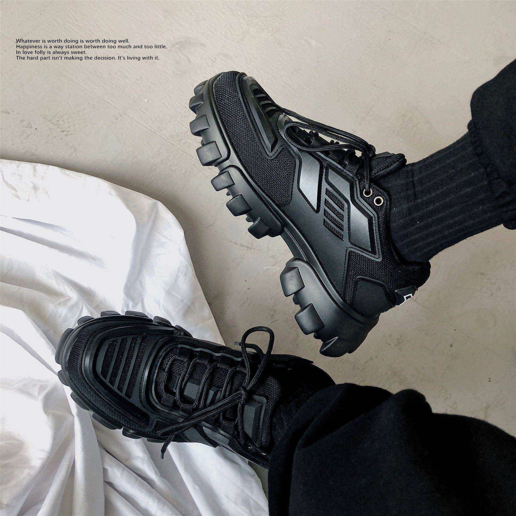 @韩桥~暗黑系新款街头韩版厚底老爹鞋时尚休闲男士低帮运动鞋男潮,流行男鞋,老爹鞋,淘宝优惠券,粉丝福利购,淘宝优惠卷