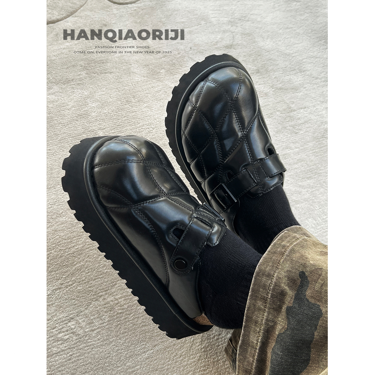 韩桥日记慵懒菠萝增高6cm勃肯鞋