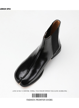 韩桥日记 马蹄分趾靴情侣切尔西靴猪蹄鞋羊蹄短靴男ins潮马丁靴女