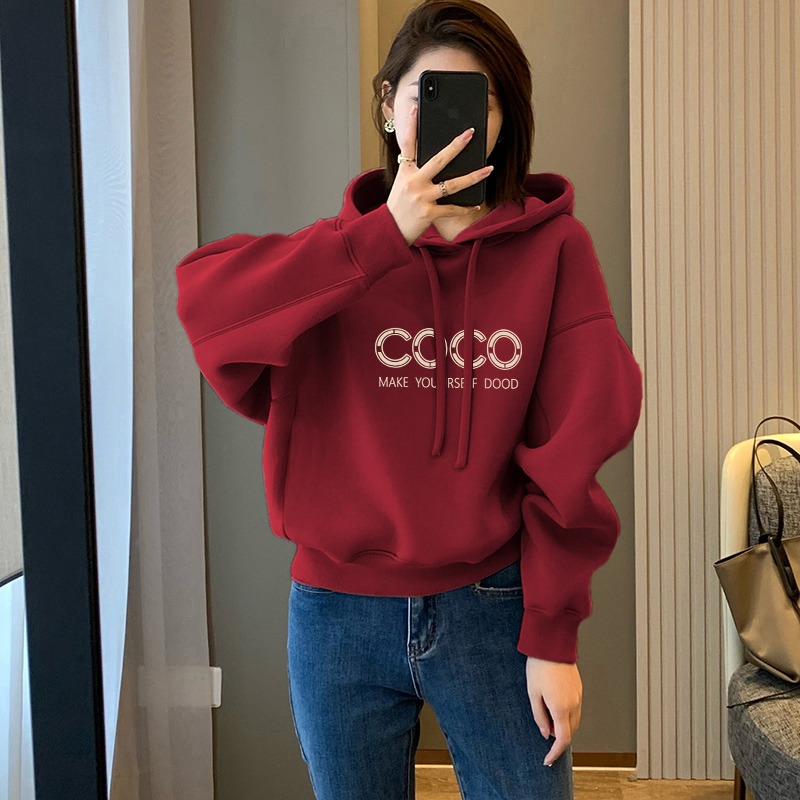 送运费险纯棉不起球连帽加绒卫衣