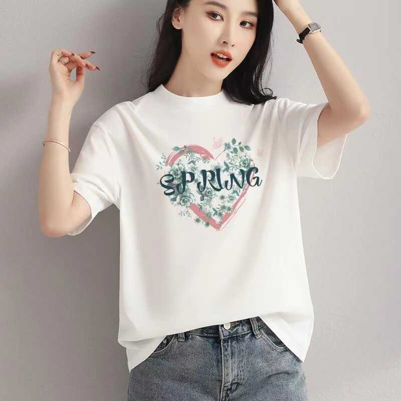 品牌正品捡漏白色短袖t恤女宽松别致体恤洋气欧货半袖设计感上衣