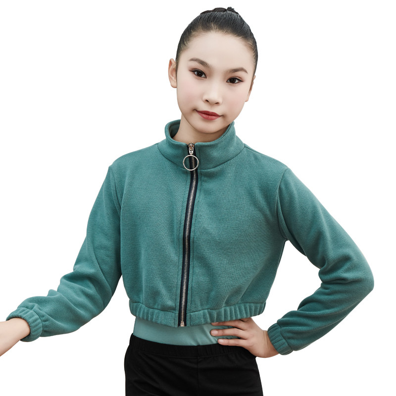 春秋上衣韩版儿童舞蹈短毛衣长袖芭蕾舞服