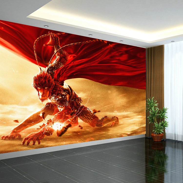 齐天大圣墙纸孙悟空壁纸墙布壁画网咖酒吧背景布宿舍挂布装修壁纸